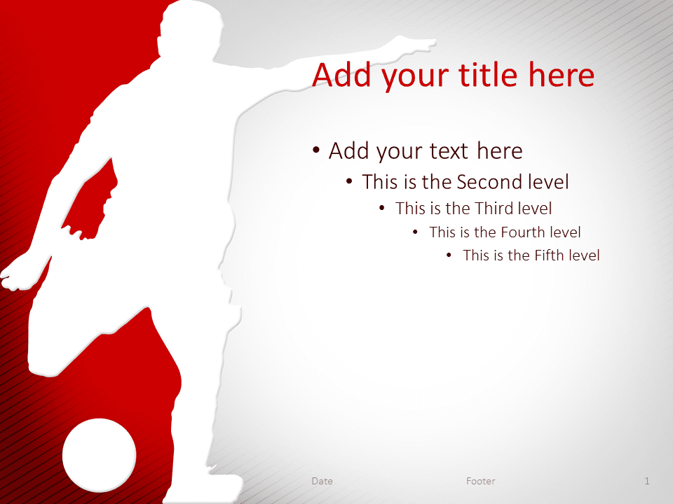 Soccer PowerPoint Template Red PresentationGO