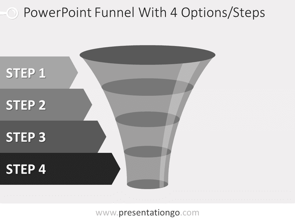 Gray PowerPoint Funnel