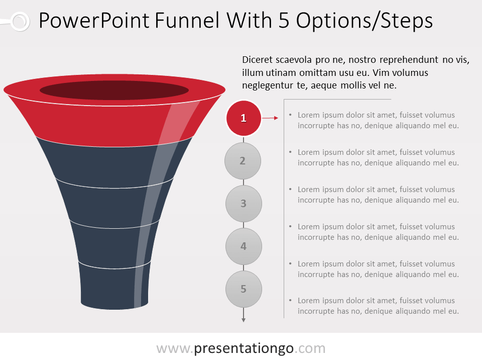 Free PowerPoint Layered Funnel Process PresentationGo