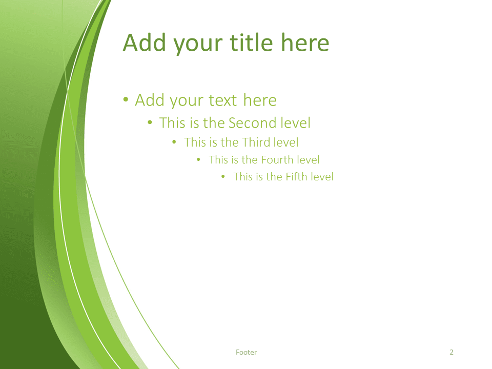 Green Abstract PowerPoint Template Title Content