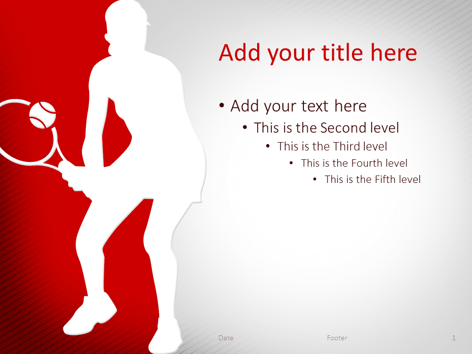 Plantilla gratis para PowerPoint de Fútbol de Color Rojo