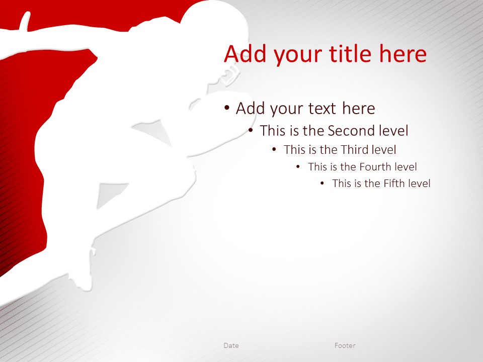 Plantilla gratis para PowerPoint de Fútbol Americano de Color Rojo