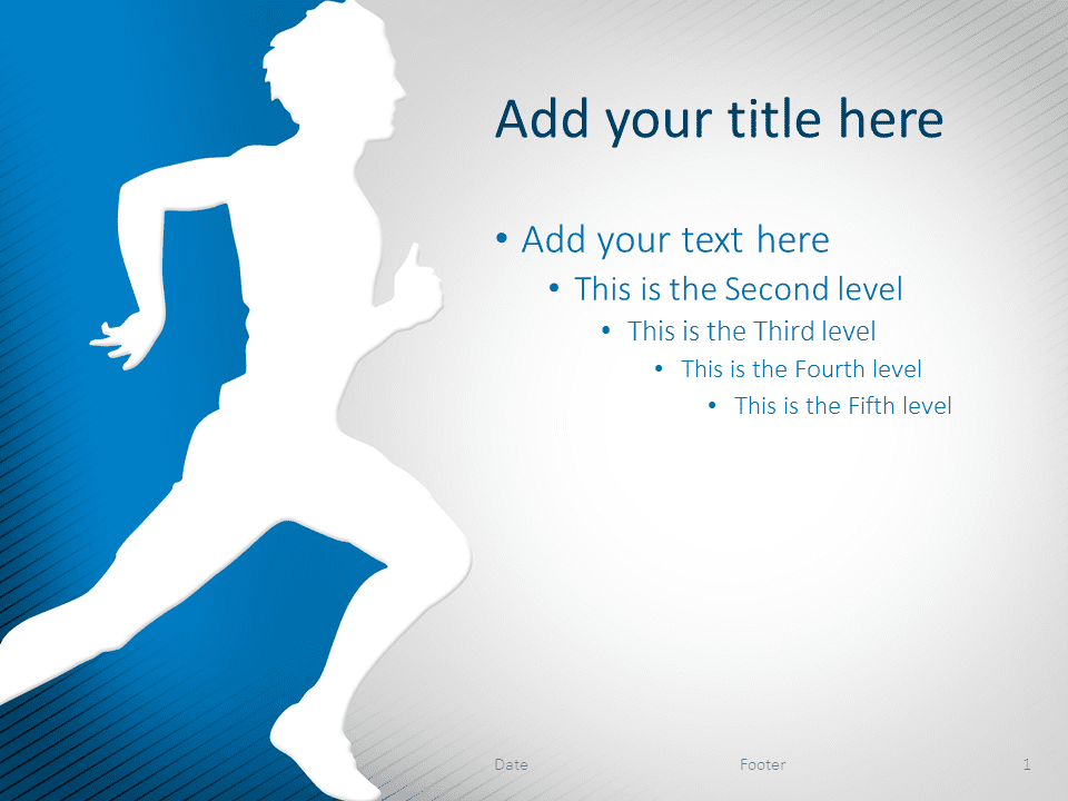 Running PowerPoint Template Blue - PresentationGO.com Running PowerPoint Template Blue - PresentationGO.com