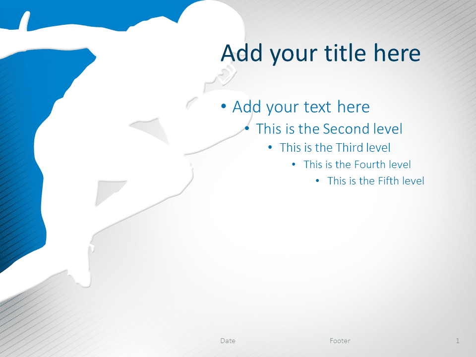 Plantilla gratis para PowerPoint de Fútbol Americano de Color Azul