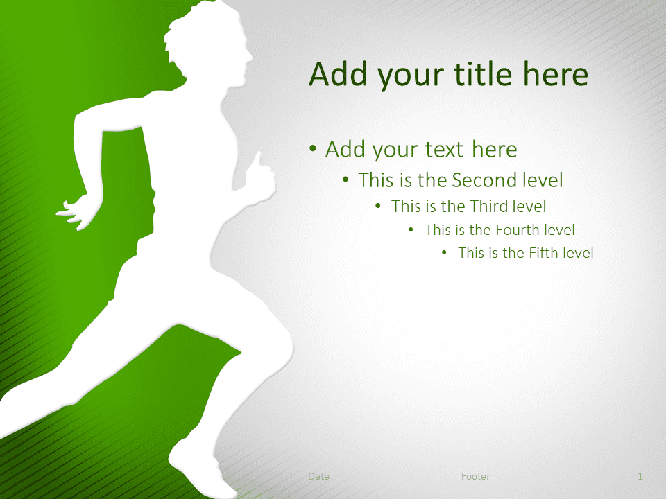 Plantilla gratis para PowerPoint de Carrera de Color Verde