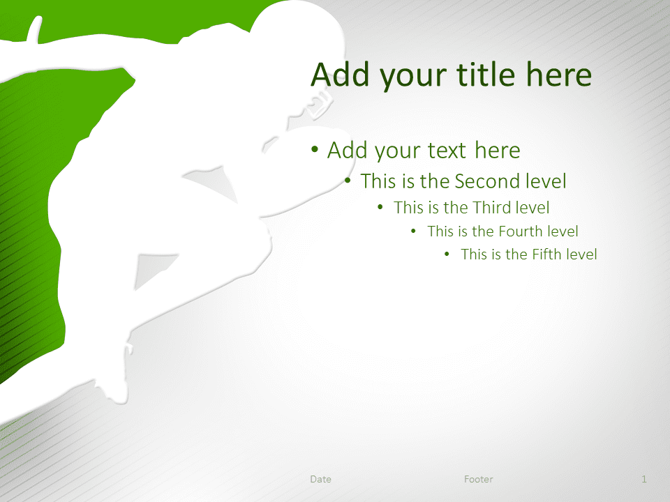 Plantilla gratis para PowerPoint de Fútbol Americano de Color Verde