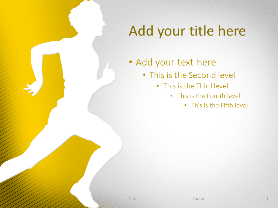 Plantilla gratis para PowerPoint de Carrera de Color Amarillo