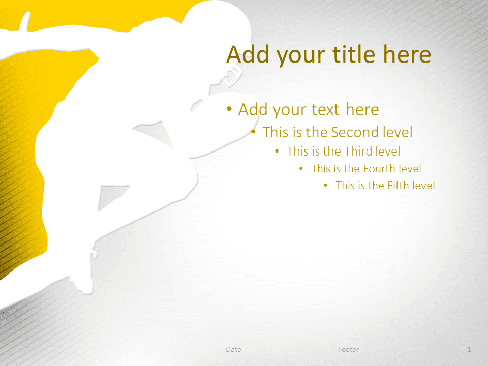 Plantilla gratis para PowerPoint de Fútbol Americano de Color Amarillo