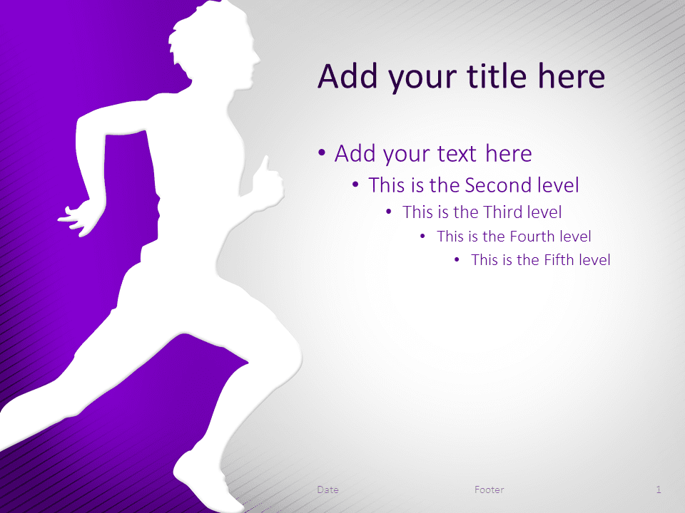 Plantilla gratis para PowerPoint de Carrera de Color Morado