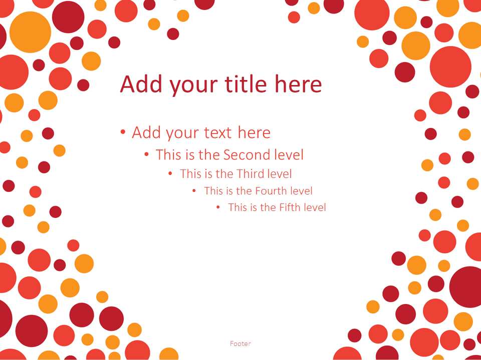 Plantilla gratis para PowerPoint de Burbujas de Color rojas