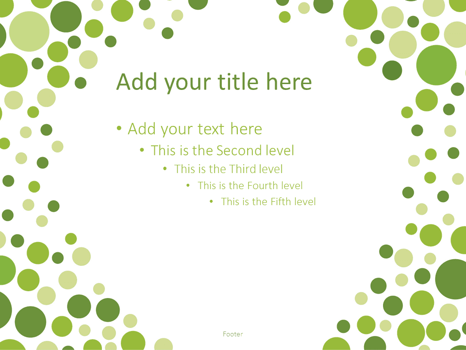 Plantilla gratis de PowerPoint con Burbujas Verdes