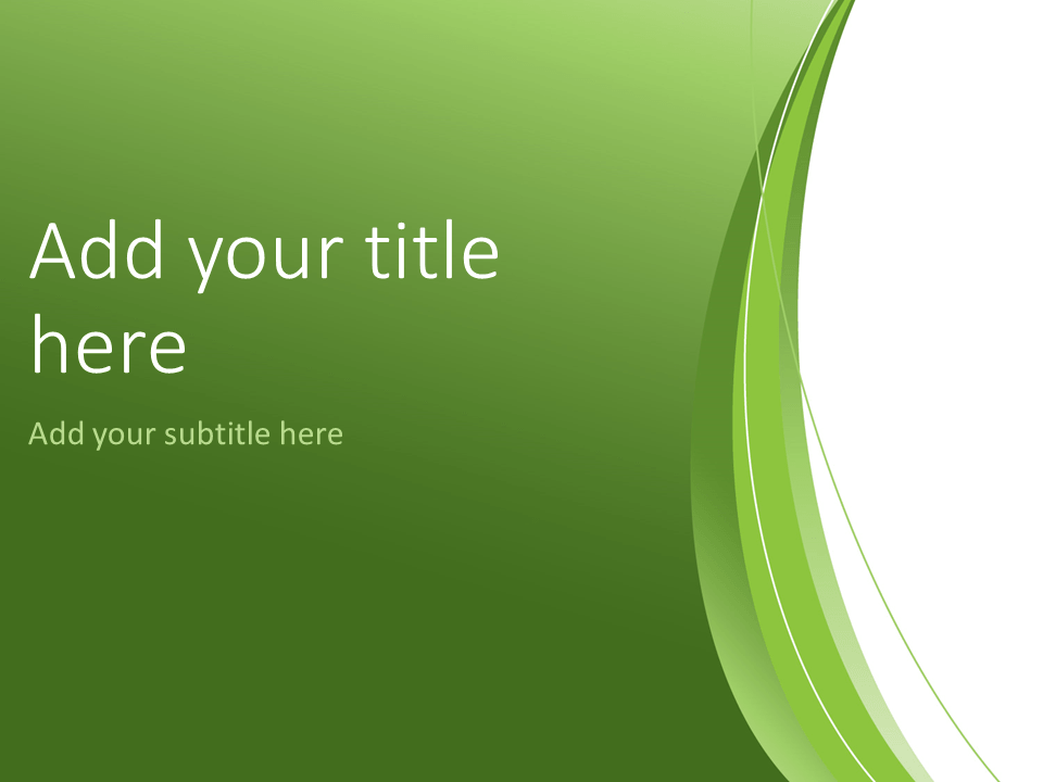 Plantilla PowerPoint Abstracta Verde PresentationGO