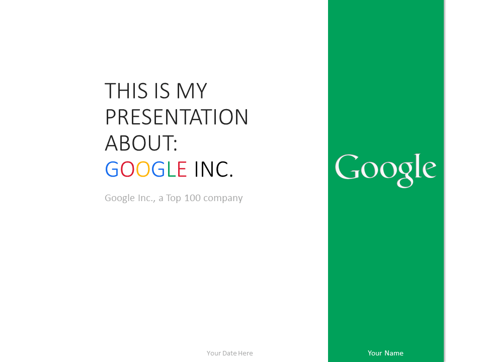 google inc powerpoint template green presentationgo