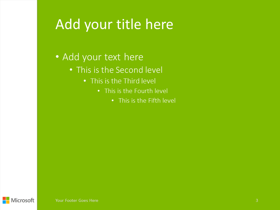 microsoft powerpoint template green