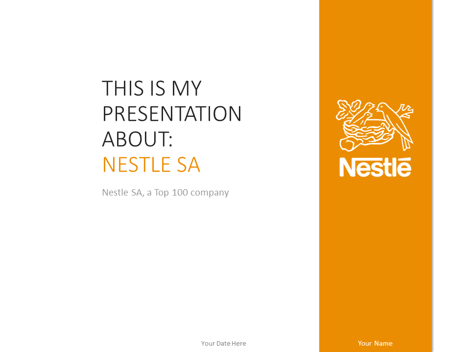 nestlé powerpoint template orange - presentationgo nestlé powerpoint template orange - presentationgo, Presentation templates