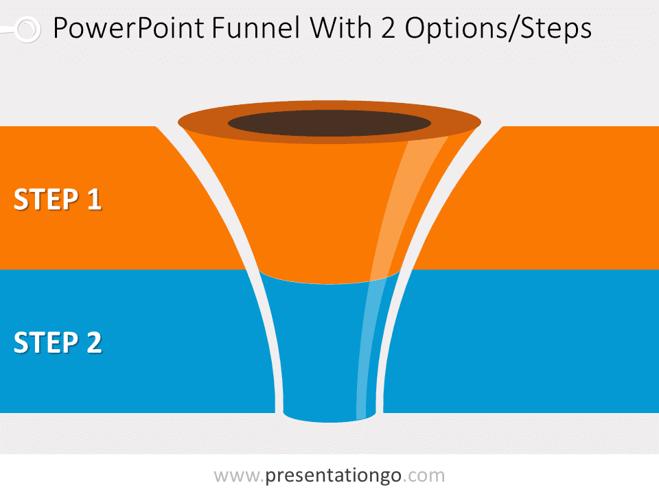 Diagrama de embudo gratis de 2 niveles para PowerPoint