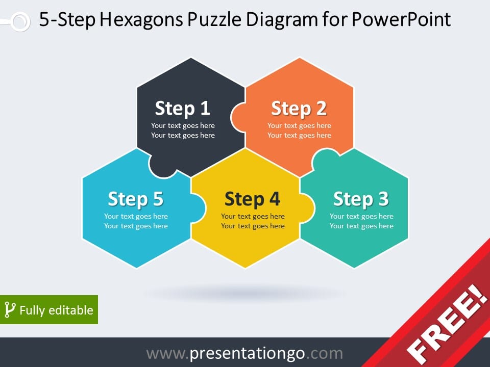 5-step-hexagons-puzzle-diagram-for-powerpoint