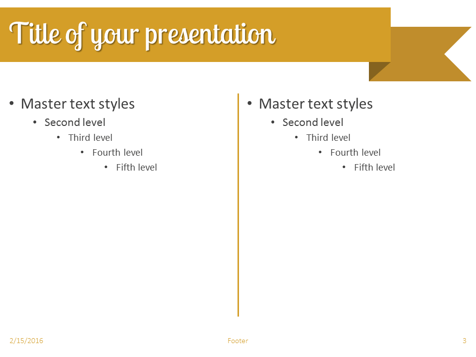 gold powerpoint template