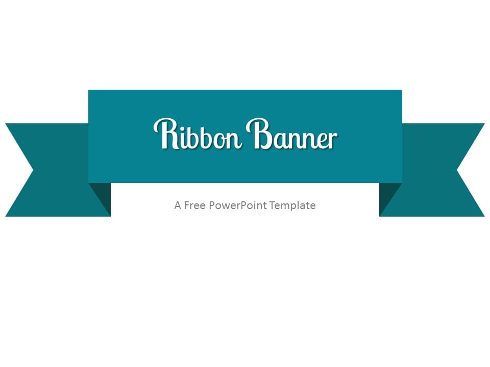 Plantilla gratis de Bandera de Cinta Turquoise Para Powerpoint