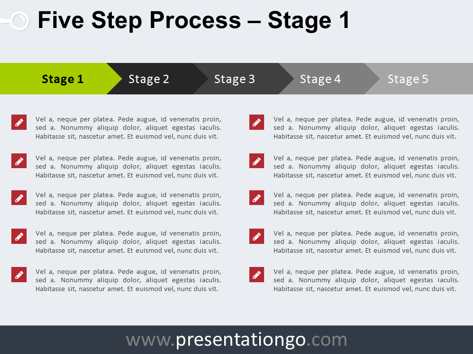 5 Step Process Powerpoint Template
