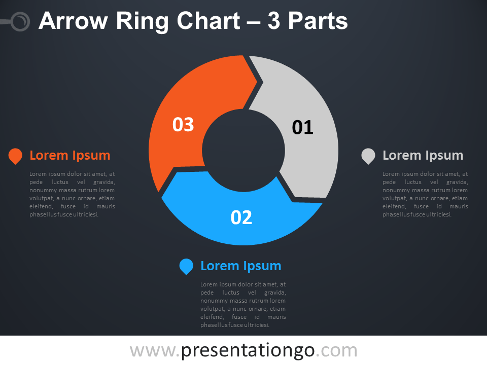 Arrow Ring Chart Powerpoint
