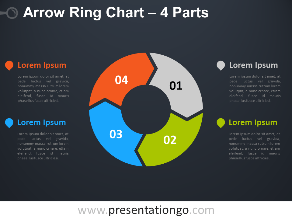 Arrow Ring Chart Powerpoint