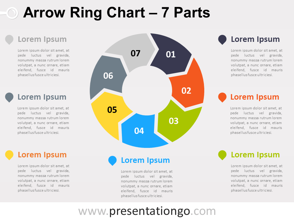 Arrow Ring Chart Powerpoint