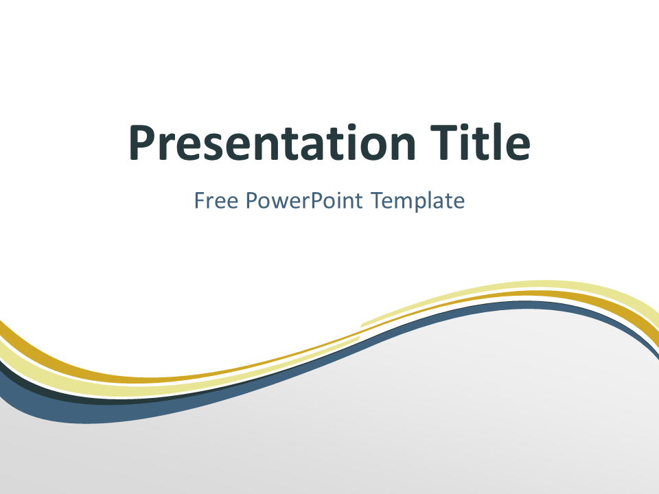 Plantilla PowerPoint Onda Dorada Gratis
