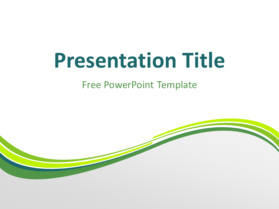 Green Wave PowerPoint Template