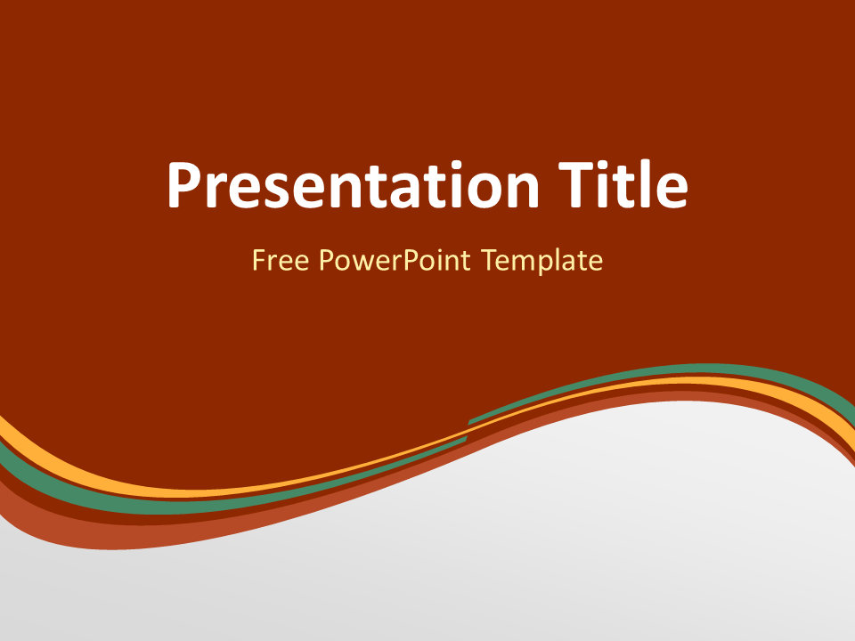 orange green wave powerpoint template november powerpoint backgrounds