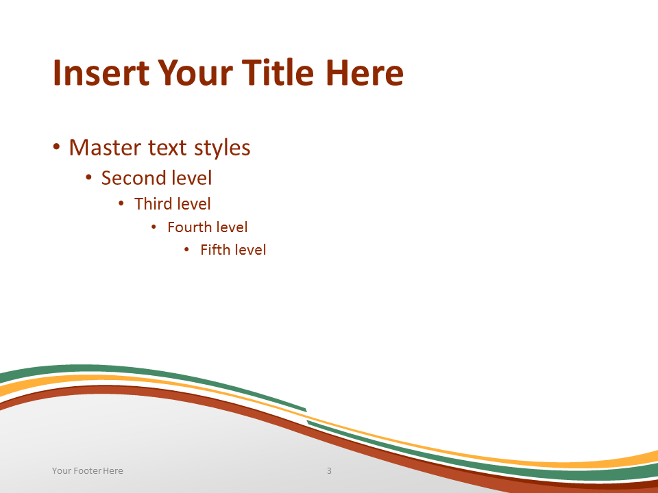 orange green wave powerpoint template powerpoint backgrounds green