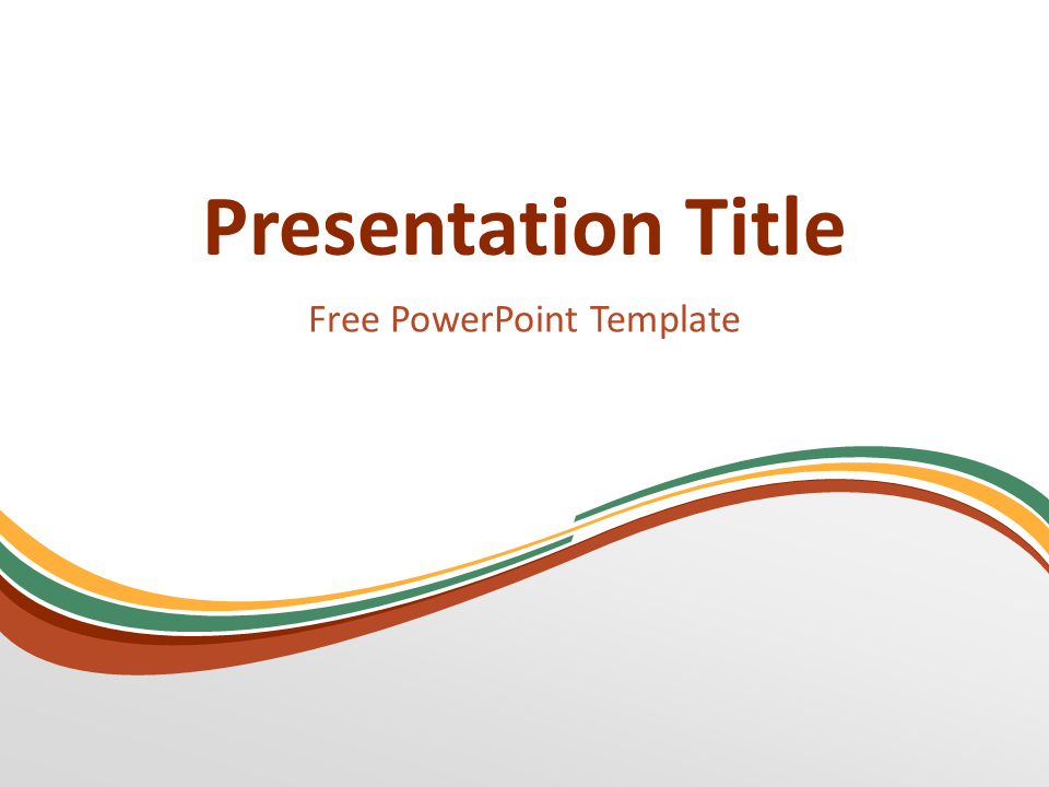 Orange Green Wave Powerpoint Template