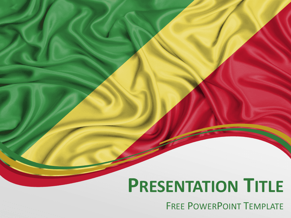 Bandera del Congo Plantilla PowerPoint Gratis