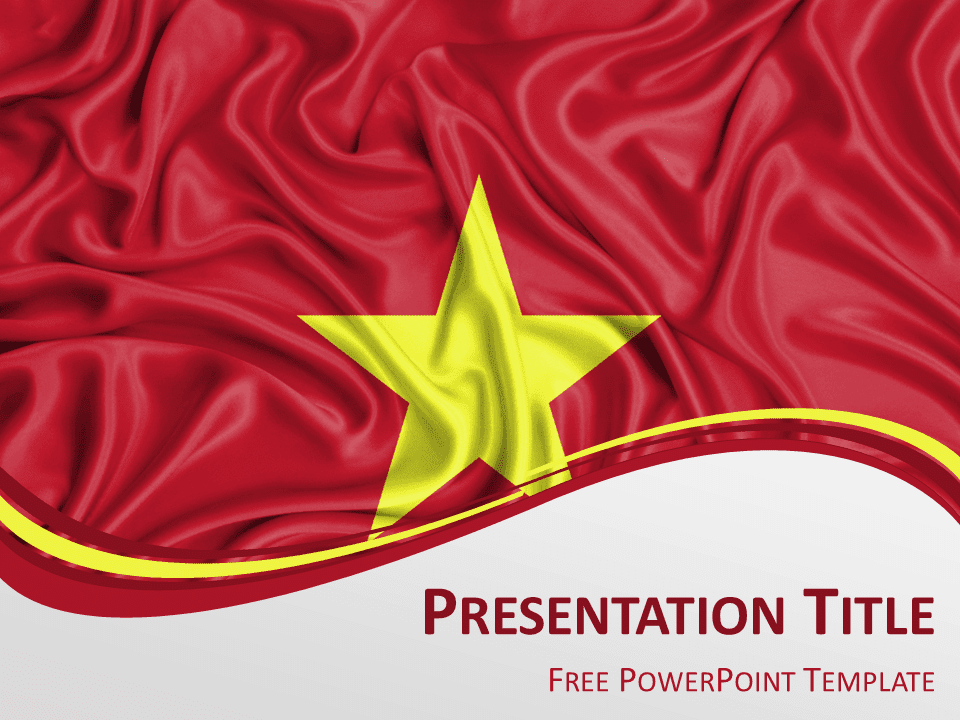 Bandera de Vietnam Plantilla PowerPoint Gratis