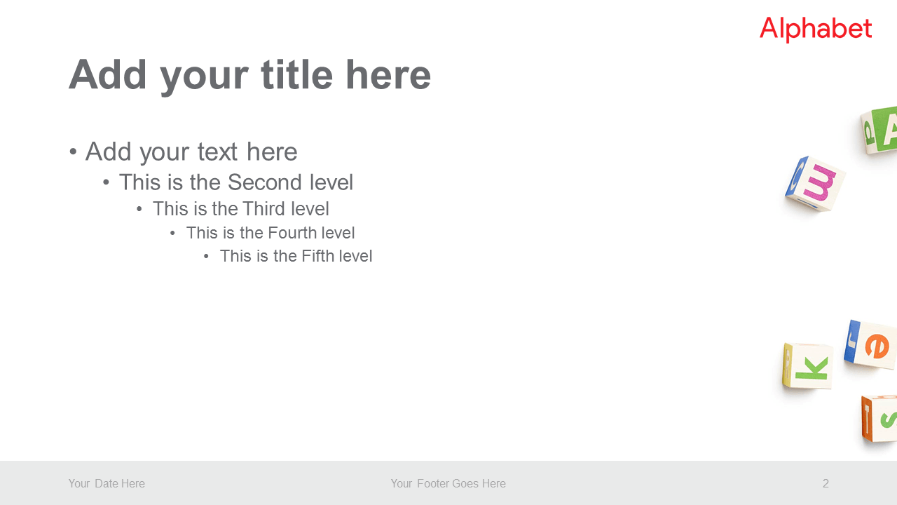 alphabet powerpoint template presentationgo com
