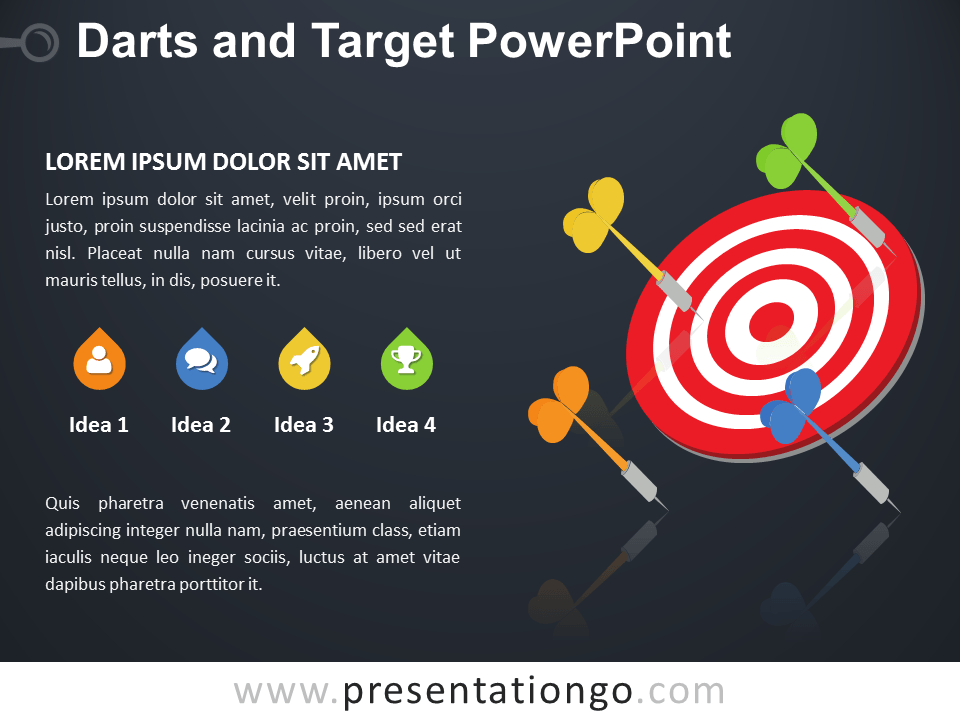 darts and target powerpoint diagram presentationgo com colored venn diagram