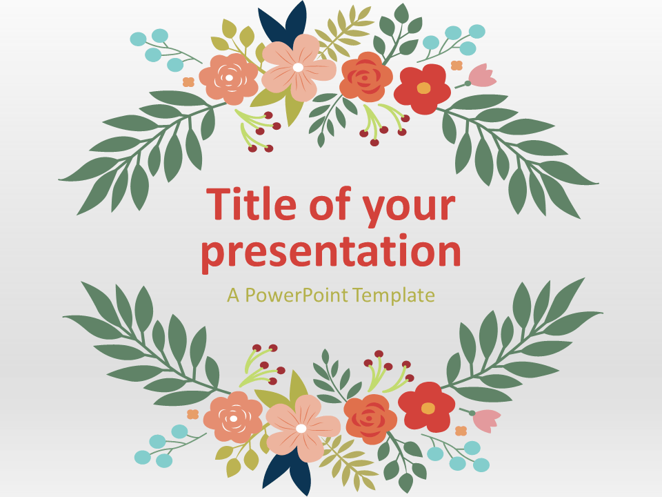 Floral Spring PowerPoint Template PresentationGO