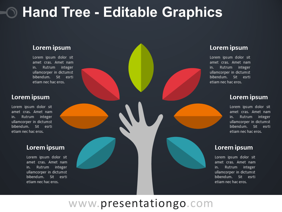 Hand Tree PowerPoint Diagram - PresentationGO.com