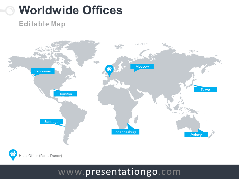 Free PowerPoint Templates About World Map PresentationGo