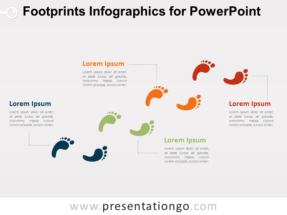 Infografía Gratis de Huellas Para PowerPoint