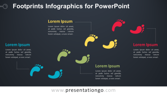 Infografía Gratis de Huellas Para PowerPoint