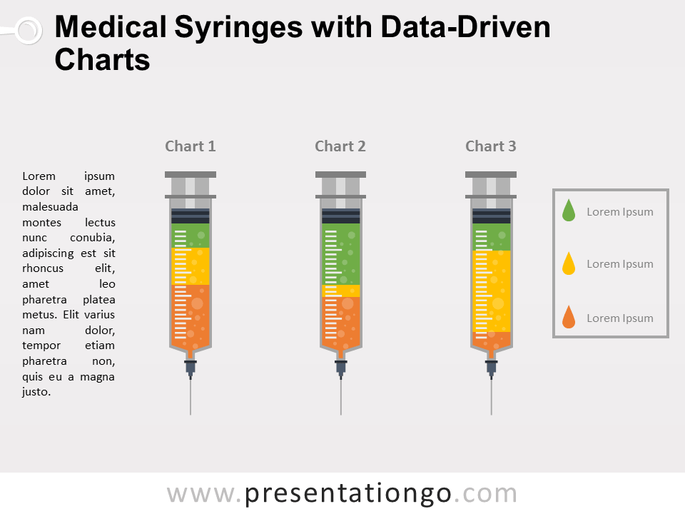 Gráfico Gratis de Jeringas Médicas Para Powerpoint