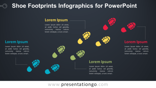 Infografía Gratis de Huellas de Zapatos Para PowerPoint