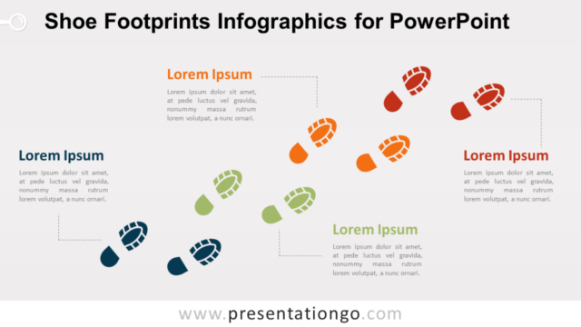Infografía Gratis de Huellas de Zapatos Para PowerPoint
