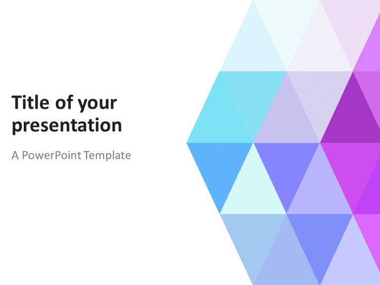 Plantilla Abstracta Gratis de PowerPoint Con Triángulos en Colores Pastel
