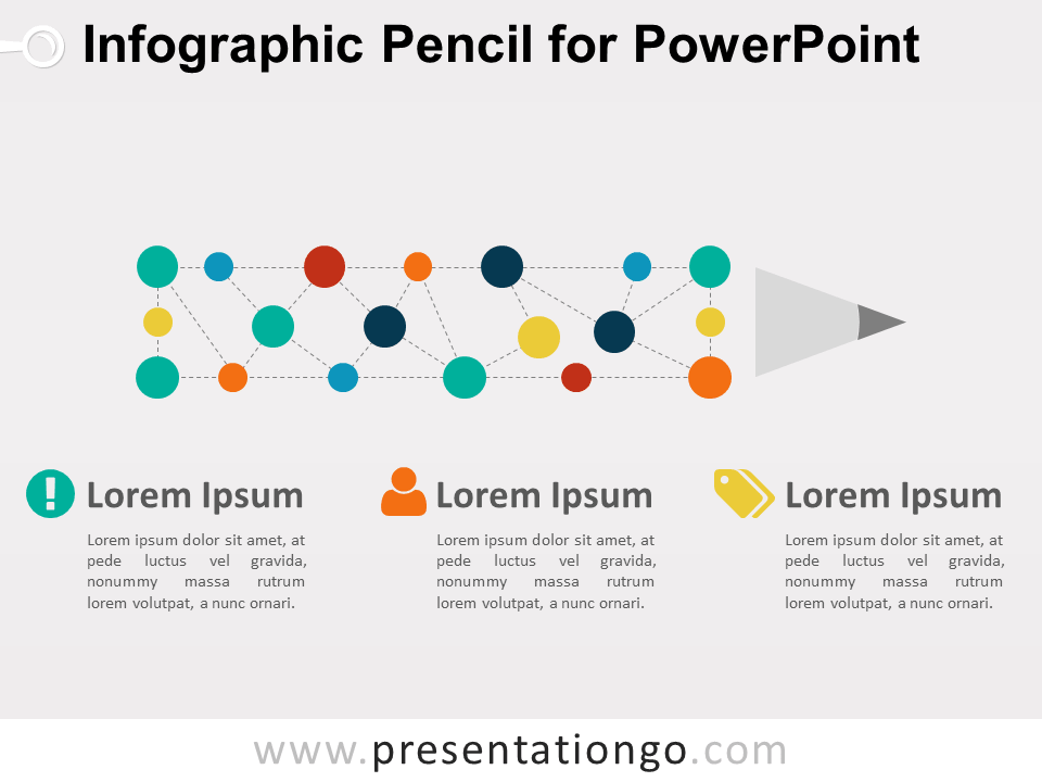 Diagrama Infográfico Gratis de Lápiz Para PowerPoint