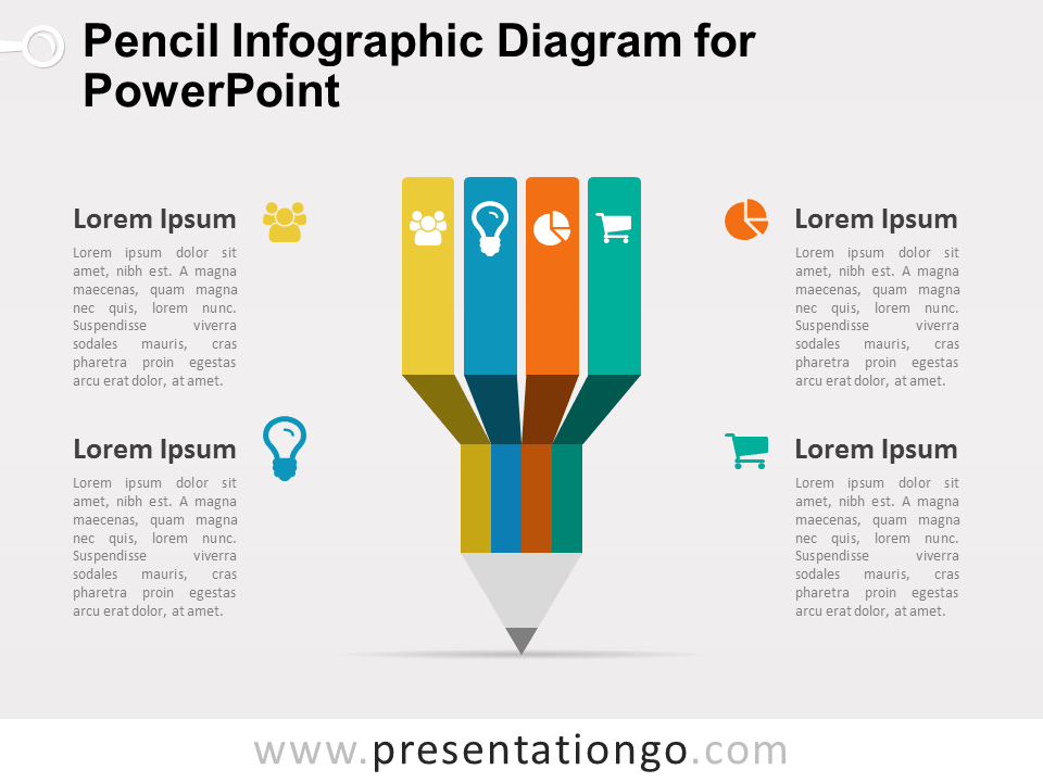 Diagrama Infográfico Gratis en Lápiz Para PowerPoint