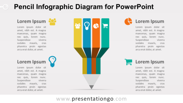 Diagrama Infográfico Gratis en Lápiz Para PowerPoint