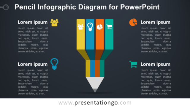 Diagrama Infográfico Gratis en Lápiz Para PowerPoint