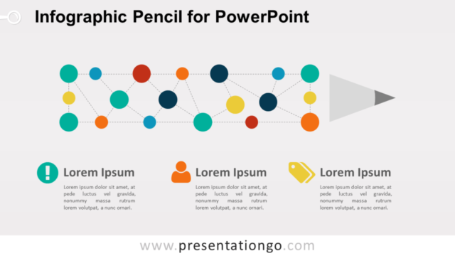 Diagrama Infográfico Gratis de Lápiz Para PowerPoint